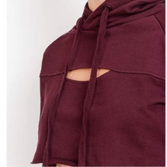 Mono B Peekaboo cropped hoodie~ - Picture 4 of 5